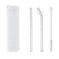 thumbnail image 5 of Glass Straws under $5! kkbbma Glass Straws with Cleaning Brush, Reusable Drinking Straws Clear Bent Skinny for Iced Coffee and Hot Drinks, 5 of 8