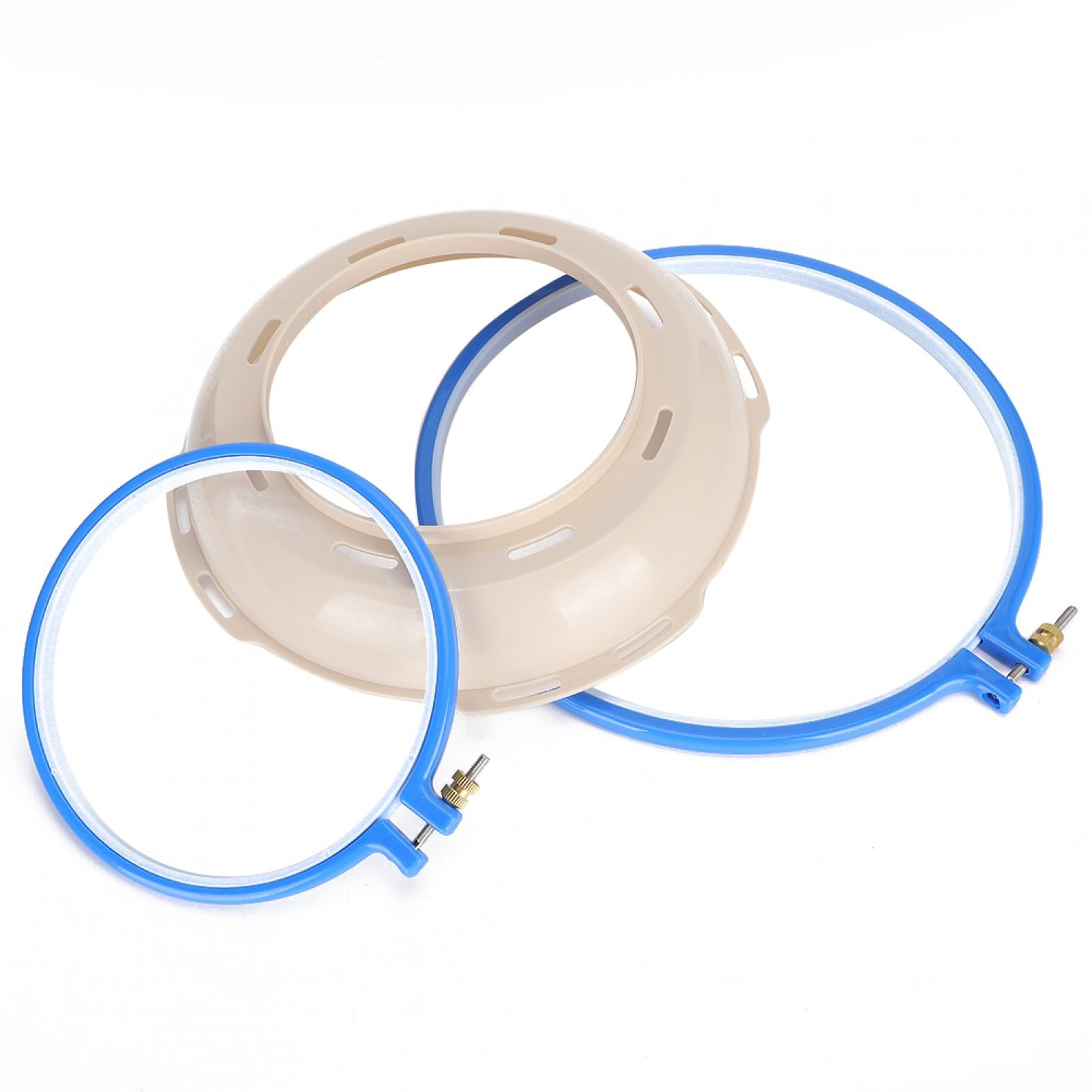 Embroidery Hoops, Plastic Embroidery Hoops, 2Pcs Embroidery Hoops Circle Crossstitch Ring Plastic Frame 1 Pc Embroidery Hoop Stand For Craft Sewing,With Gold Eye Embroidery , Embroidery Hoop