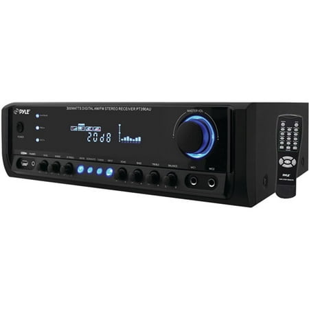 Pyle Home PT390AU 300-Watt Digital Home Stereo Receiver System with USB/SD Card Reader