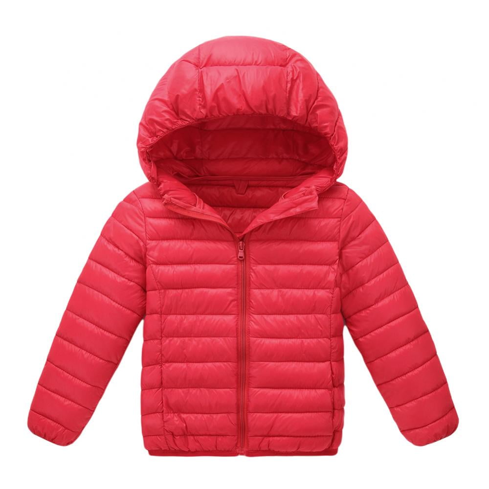 Simplee Kids Little Boys Girls Winter Light Puffer Jacket Kids Teen Hooded Warm Down Coat Outwear for 2-8 Years