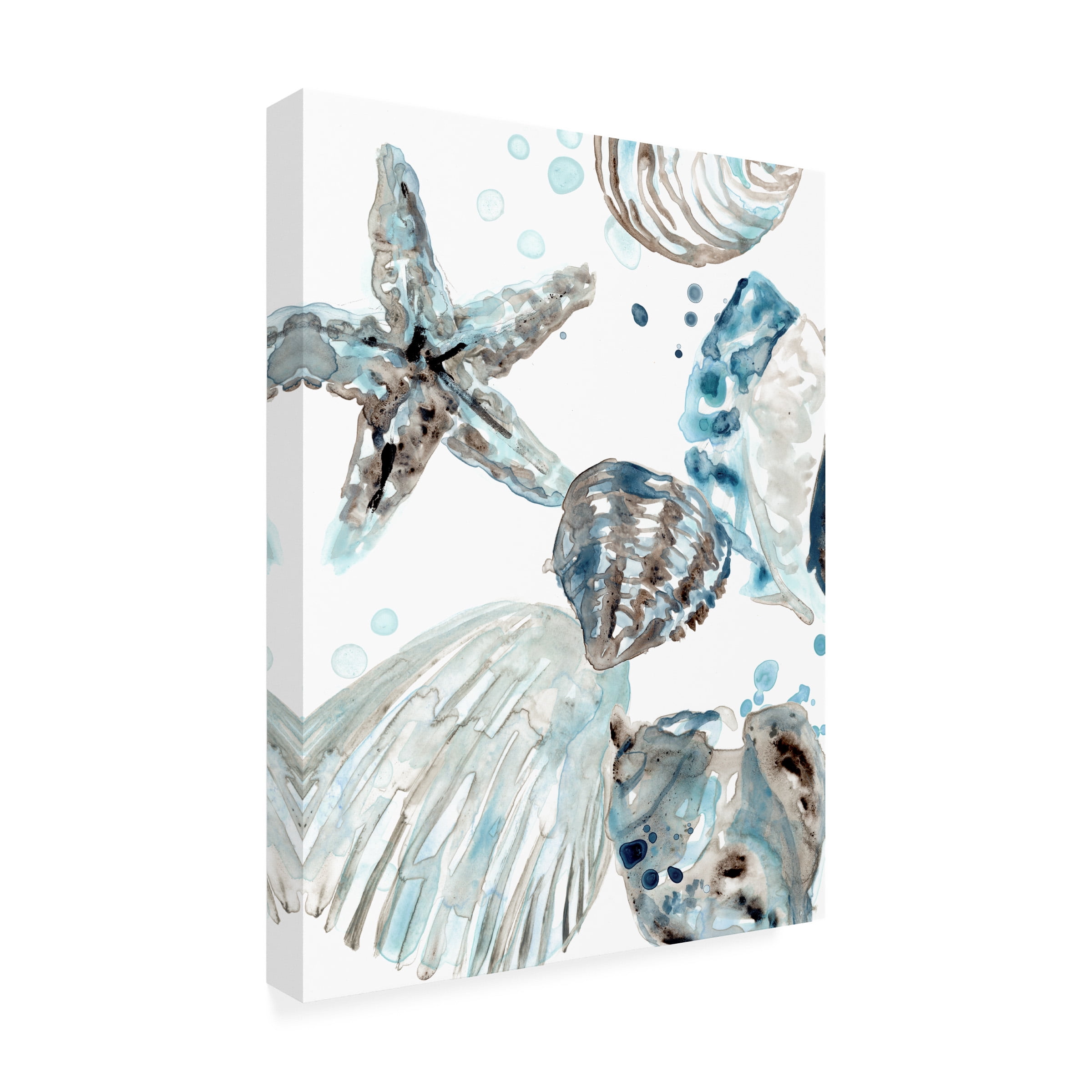 June Erica Vess 'Cerulean Seashells II' Canvas Art
