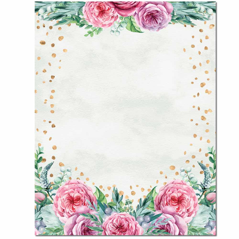 Happy Mother's Day Red Roses Floral Ombre Glitter Yard Card Set QUARTER SHEET UV High resolution Coroplast printing Filler