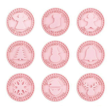 

Sofullue 9 Pieces Biscuits Stampers Cookie Cutters Cake Decoration Biscuit Baking Gadgets