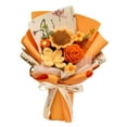 thumbnail image 2 of Ramo de la flor de la flor de crochet regalo de la madre del día de la hija de la hija de la decoración del hogar artificial para la flor de la vierna Tulipán naranja, 2 of 8