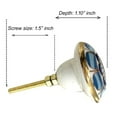 thumbnail image 5 of Perilla Home Set of 6 Knob (Ceramic with 24 K Gold) Decorative Knobs for Home Kitchen Cabinet Hardware Cupboard Door Dresser Wardrobe and Drawer Pulls (Marigold Light Blue), 5 of 7