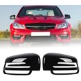 thumbnail image 2 of Yazoeia Rearview Mirror Cover, Rounded Edges, 2 Pieces, Protection, Scratch Resistant, Dustproof, A2128100164, Rearview Mirror Cap for S Class W221 (Glossy Black) CJC912-26714, 2 of 9