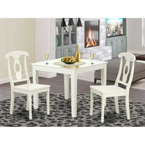 East West Furniture Dining Room Set Linen White, OXKE3-LWH-W