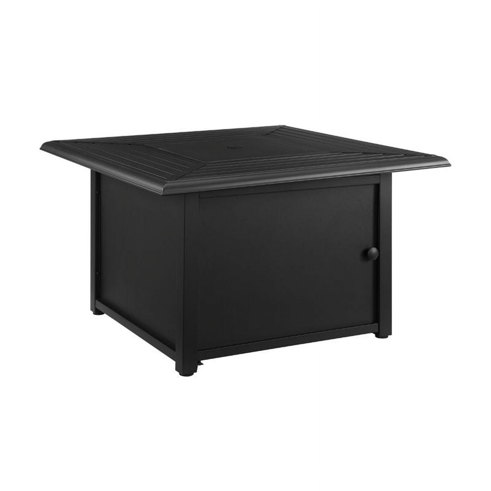 Crosley Furniture Dante Outdoor Propane Fire Pit Table With Lid for Outside Patio Backyard Deck, 50,000 BTU