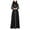 Black, variant on Womens Dresses for Wedding Guest Short Sleeve Dress Kaftan Arab Jilbab Abaya Lace Stitching Maxi Dress