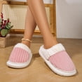 thumbnail image 6 of Wovix Women's on Fuzzy Slippers Memory Foam Cushionin House Slippers Outdoor Indoor Thermal Plush Bedroom Shoes Scuff with Fluffy Collar Lining, 6 of 9