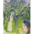 thumbnail image 2 of Edvard Munch 20x24 Gold Ornate Framed and Double Matted Museum Art Print Titled - Two Women in the Garden (1919), 2 of 4