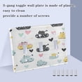 thumbnail image 3 of WOBOGO Illustration Of Colorful Cute Tanks 3-hole Switch Plates PC Flame Retardant Plastic Material Glossy Finish Smooth Touch 6.37x4.48x0.27in, 3 of 8