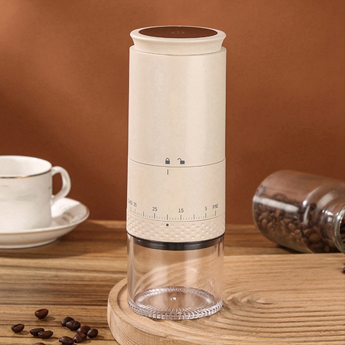 Electric Grinder Portable Grinder USB Charging Coffee Grinder Automatic Coffee Grinder for Espresso Milk Tea Color