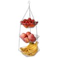 thumbnail image 1 of Bewildely Cesta de fruta colgante de alambre de 3 niveles, cesta organizadora de almacenamiento de verduras de Metal para cocina casera, cestas de soporte Almacenamiento y organización del hogar Bewildely HA007034-00, 1 of 6