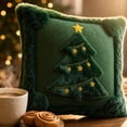 thumbnail image 4 of Christmas Trees Pillow Covers, Decorative Soft Throw Pillows Plush, Winter Holiday Decorative Pillowcase, Embroidered Couch Cushion for Holiday Winter Home Decor Chair Sofa Bedroom Living Room, 4 of 7