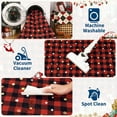 thumbnail image 2 of Christmas 3ft Round Area Rug Washable Winter Holiday Rugs for Living Room Xmas Bedroom Carpet with Non Slip Backing Festival Decorative Floor Cover for Nursery Playroom, Red, 2 of 8