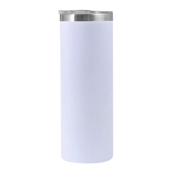 Muka 20 oz. Stainless Steel Skinny Tumbler, Powder Coated Straight Tumbler-White