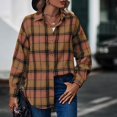 thumbnail image 4 of fvwitlyh Compression Shirts for Women Plaid Flannel Button Down Shirts for Women Oversized Dressy Casual Long Sleeve Tops Blouse, 4 of 4