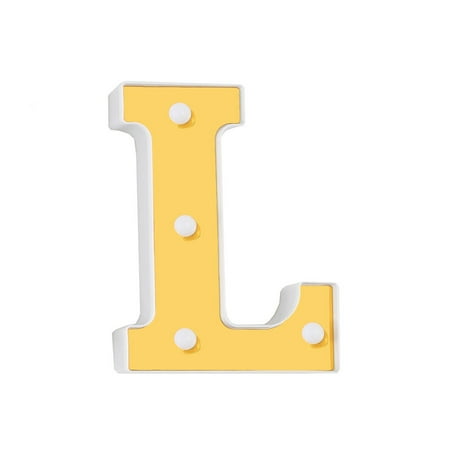 

XIAOFFENN Alphabet LED Letter Lights Light Up White Plastic Letters Standing Hanging