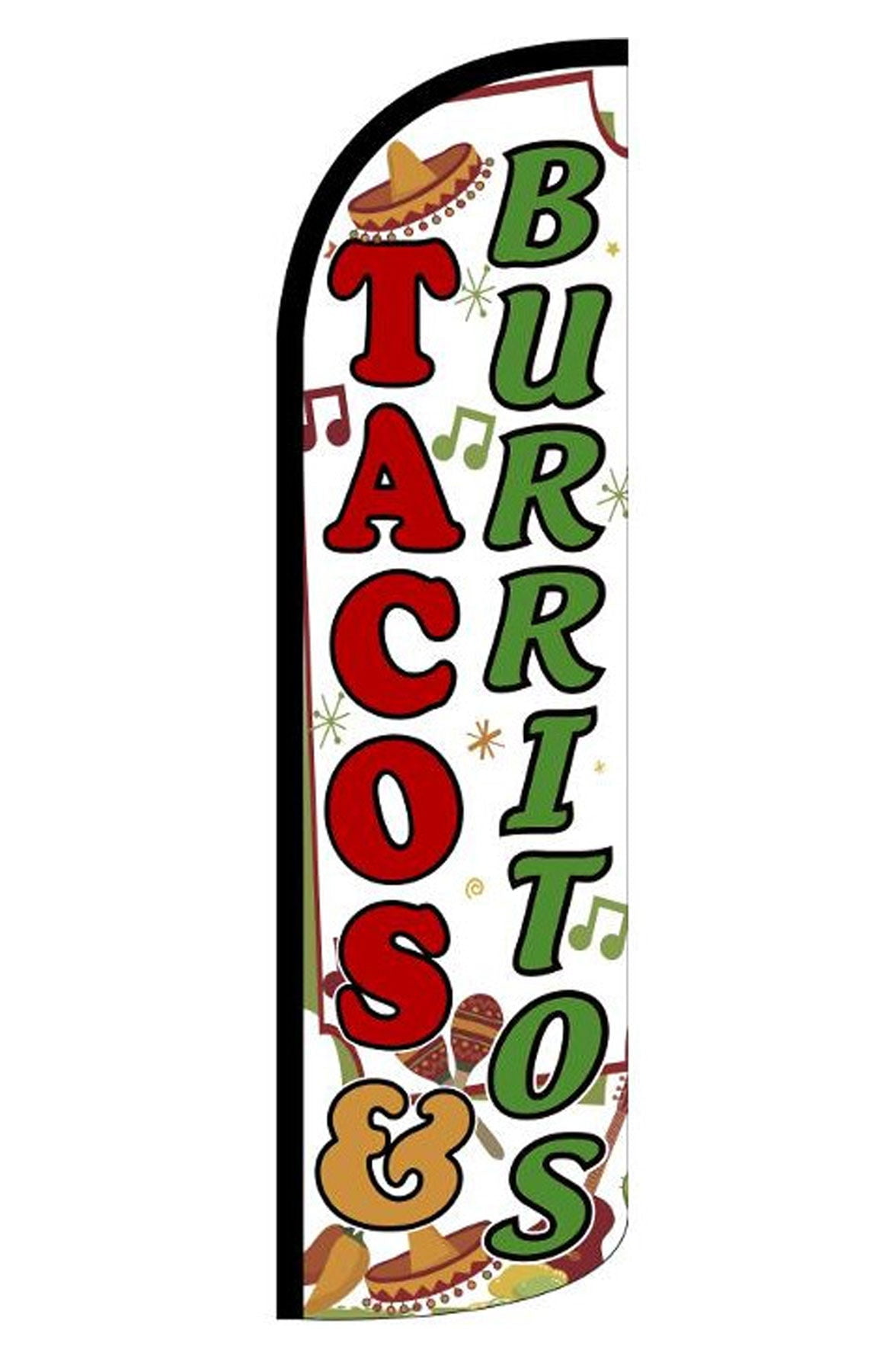 Tacos Windless Swooper Flag Concessions Food RED - Foto 4