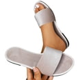 thumbnail image 4 of Slippers for Women,Men's And Summer Indoor Non Leisure Bathroom Soft Soled Slippers,Womens Slippers,Beige,7.5, 4 of 9