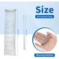 thumbnail image 3 of ZHUYING 36 Pieces Lint Traps Stainless Steel Washing Machine Lint Snare Traps Laundry Mesh Washer Hose Filter with 36 Pcs Cable Ties, 3 of 7