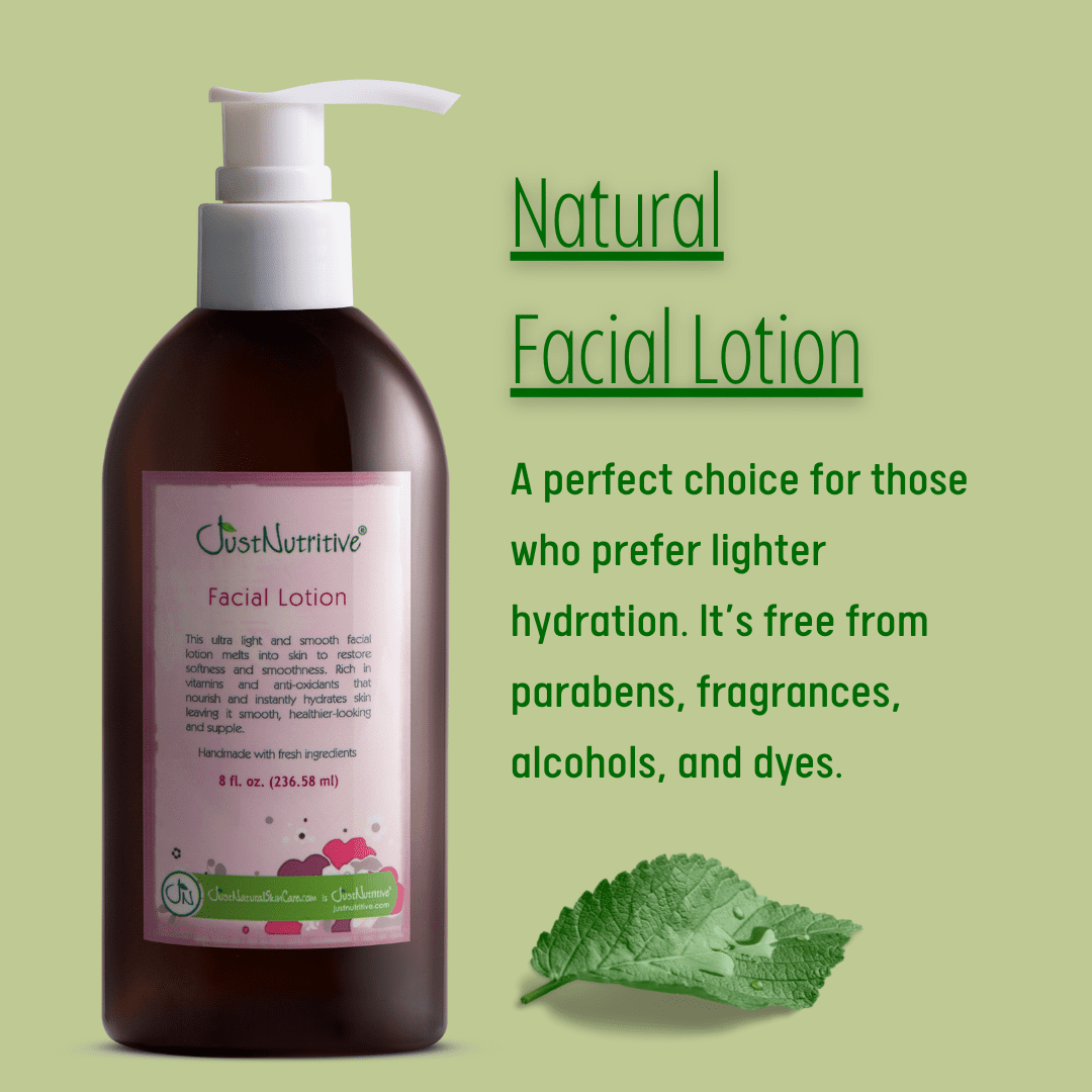 Just Nutritive Deep Hydrating Facial Lotion with Aloe, Borage, and Evening Primrose for Normal to Dry Skin, 8oz
