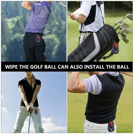 Luxshiny Portable Pocket Waist Bag with Golf Cleaning Cloth - Reusable Compact and Convenient for Golfers