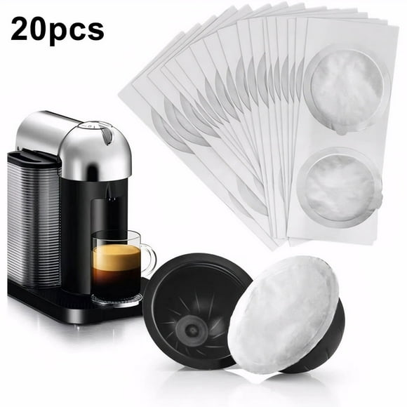 20 piezas para cápsulas desechables vertuo sellado papel aluminio filtro adhesivo tapa para nescafé 20 piezas