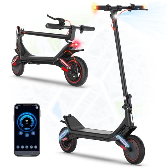 Electric Scooters for Adults, Turn Signals & Dual Suspension 23 Miles Long Range Escooter, 500W Motor 21 MPH Max Speed, Foldable Commuter E-Scooter