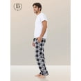 thumbnail image 3 of North 15 Men's Super Soft, Buffalo Plaid with Deer Head, Polar Fleece Lounge Pants-1233-White-3XL, 3 of 10