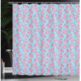 thumbnail image 4 of Ambesonne Vibrant Shower Curtain, Cartoon Piglets Wings, 69"Wx70"L, Pale Pink Pale Blue, 4 of 5
