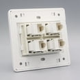 thumbnail image 2 of LAN CAT6 Outlet Wall Socket Plate Network Ethernet RJ45 Panel Faceplate R4U4, 2 of 6