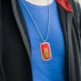 thumbnail image 3 of Burger and Fries with Lettuce Cheese Tomatoes and Pickles Military Dog Tag Pendant Necklace with Chain, 3 of 4