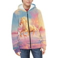 thumbnail image 2 of DISNIMO Horse Hoodie Girls Zip Up Hoodies Size 6-7 Kids Hoodie Jacket Girls Hoodie Coat Boys Hooded Sweatshirts Zipper Hoodie Sweatshirt Zippered Hoodie Children Fall Clothes Girls Animal Hoodie, 2 of 7