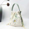 thumbnail image 7 of Pkhoxwe Embroidery Flower Handbag Transparent Mesh Shopping Bag Beach Mesh Tote Bag for Women, 7 of 7