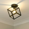thumbnail image 4 of Golden Lighting Cassio 1-light Flush Mount in Matte Black, 4 of 6