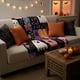 thumbnail image 5 of Manta de franela | Chal con estampado de fantasmas de Halloween | Manta ligera de poliéster para todas las estaciones, ideal para decoración del hogar, sofá, cama, camping, 5 of 6