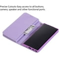thumbnail image 4 of Wallet Case for Samsung Galaxy Note 8,Magnetic Handbag Zipper Pocket PU Leather Flip with 9 Card Slots and Wrist Strap Folio TPU Inner Stand Case for Samsung Galaxy Note 8 - Purple, 4 of 10