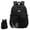 Black, variant on WAYUTE Kids Backpack Large Capacity Commute Backpacks for Preschool Middle School Waterproof Durable Zip Up Design Bookbag Casual Outdoor Travel