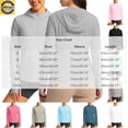 thumbnail image 3 of Hfnxid Sun Shirts for Women Lightweight UPF 50+ Long Sleeve Hoodies Quick Dry Full Zipper Blouses Outdoor Athletic Top Light Blue XXL, 3 of 8