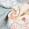 thumbnail image 3 of Couvre-lit 150x200cm, Doux et Confortable en Coton, Motif Floral Bleu Patchwork, 3 of 5