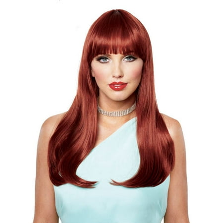 Natural Red Long Halloween Costume Wig