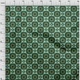 thumbnail image 3 of oneOone Silk Tabby Dark Teal Green Fabric Floral Block Sewing Craft Projects Fabric Prints By Yard 42 Inches Wide, 3 of 4