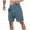 Blue, variant on fatyb Mens Casual Shorts Elastic Waist Cotton Linen Shorts Summer Pocket Beach Shorts with Drawstring