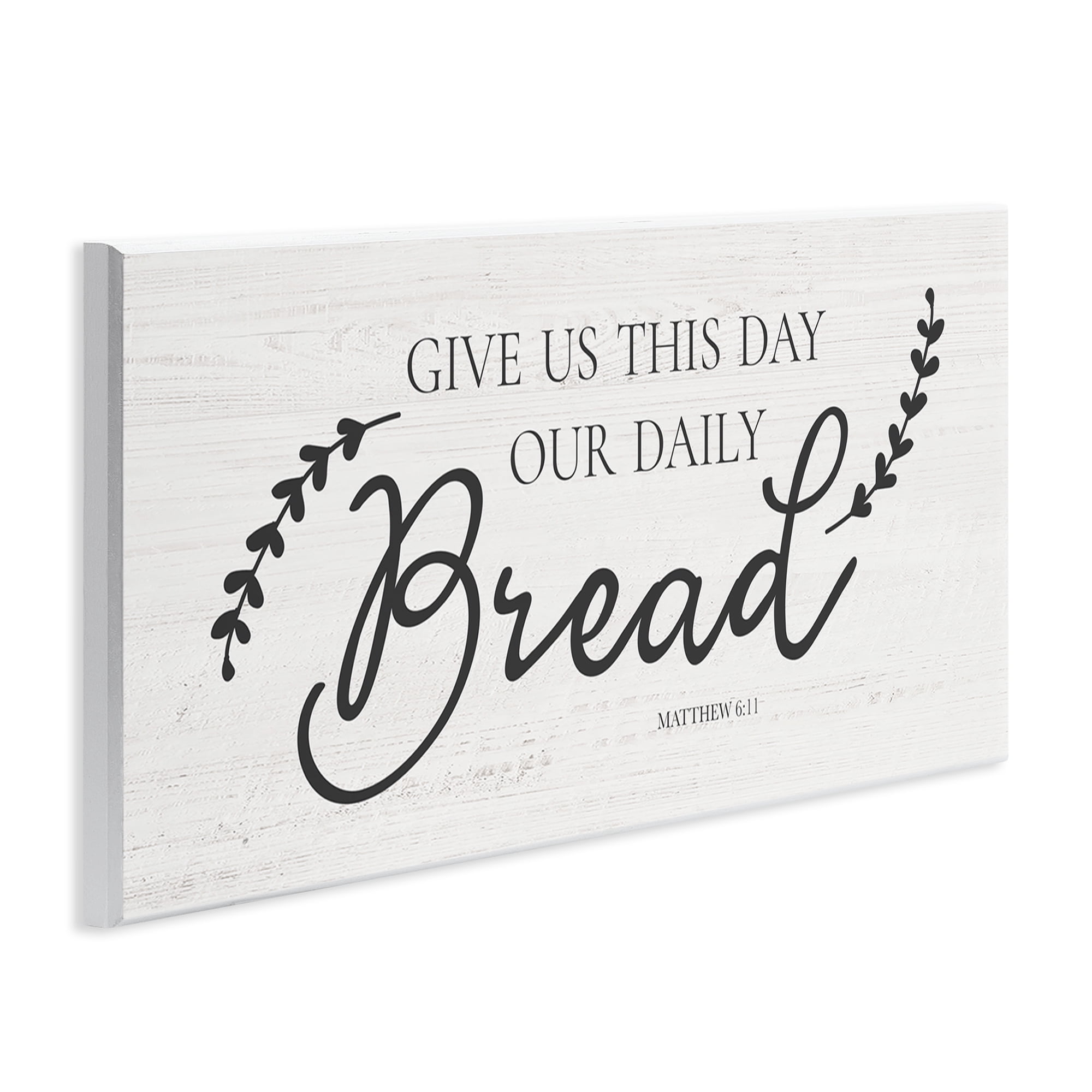 Stupell Industries Spiritual Daily Bread Proverb Religious & Spiritual Painting Unframed Art Print Wall Art, 17 x 7