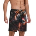 thumbnail image 2 of KLL Cool Tiger Print Bikini Set for Women,String Two Piece Halter Top Triangle Bikini Set with Tie Side Bottom Sexy Swimsuit Bathing Suits-3X-Large, 2 of 6