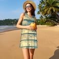 thumbnail image 3 of Disketp Retro Wooden para Vestido sin Mangas para Mujeres, Vestidos de Verano para Mujeres, Casual y Holgado para la Playa, 3 of 7