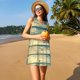 thumbnail image 3 of Balery Retro Wooden Vestidos de verano para mujer con estampado: vestido holgado sin mangas, vestido playero informal y cómodo para días calurosos., 3 of 7