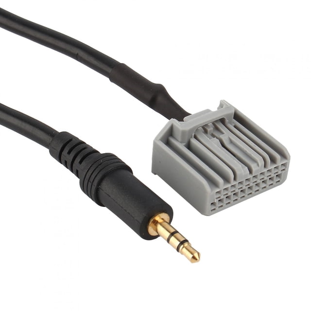 Cable De Terminal Gris Auxiliar, Adaptador De Audio Auxiliar Duradero De Alta Definición Estable Para MP3 Para GPS Para Teléfono